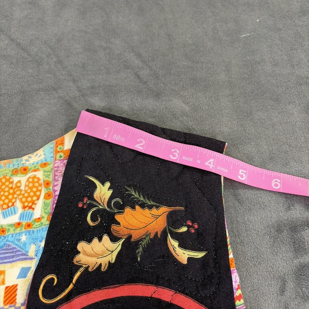 Handmade Fall/Thanksgiving & Christmas Reversible Vest No Size Bnfts Charity - Picture 8 of 10